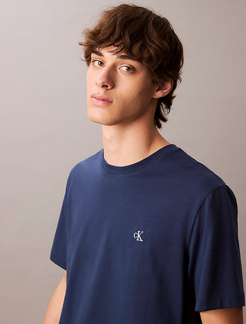 Calvin Klein Lacivert Renkli Erkek Easy Monogram T-shirt