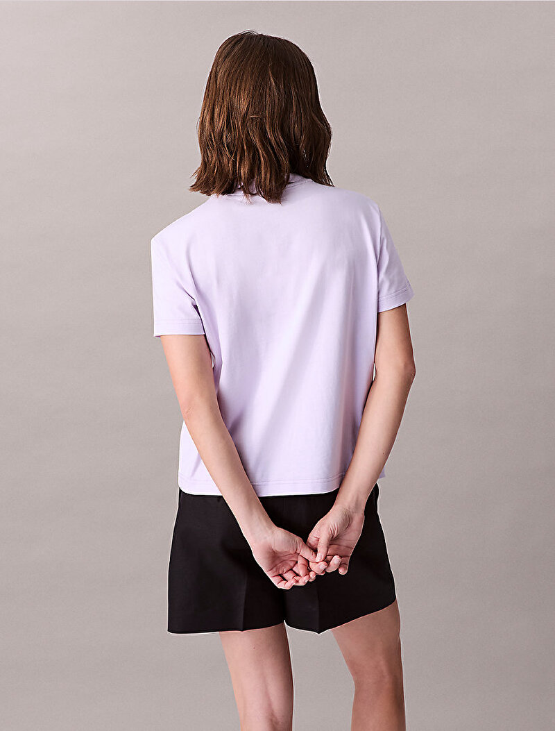 Calvin Klein Mor Renkli Kadın Classic Logo T-shirt