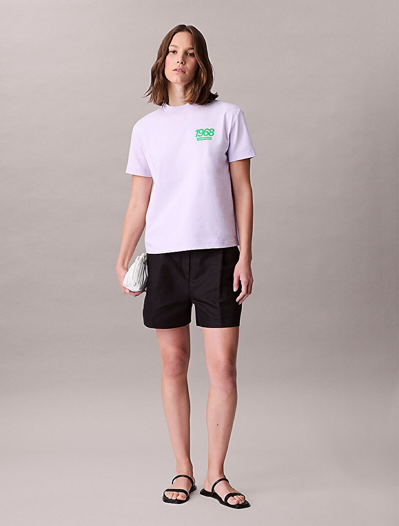 Calvin Klein Mor Renkli Kadın Classic Logo T-shirt