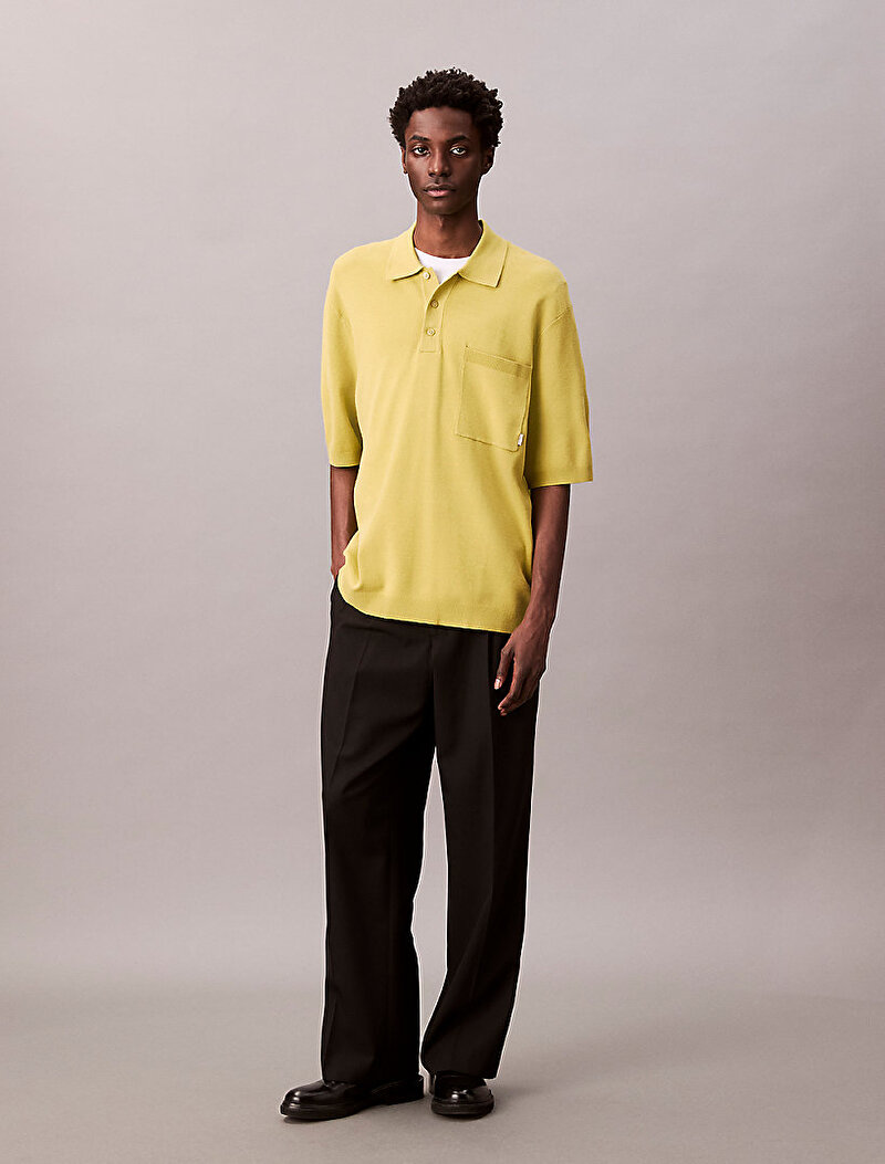 Erkek Snowy Tech Knit Polo T-shirt