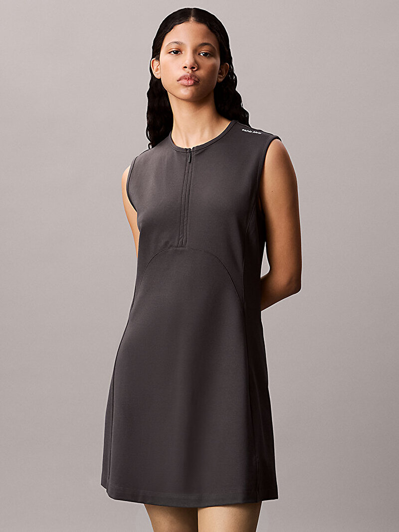 Calvin Klein Siyah Renkli Kadın Punto Milano Elbise