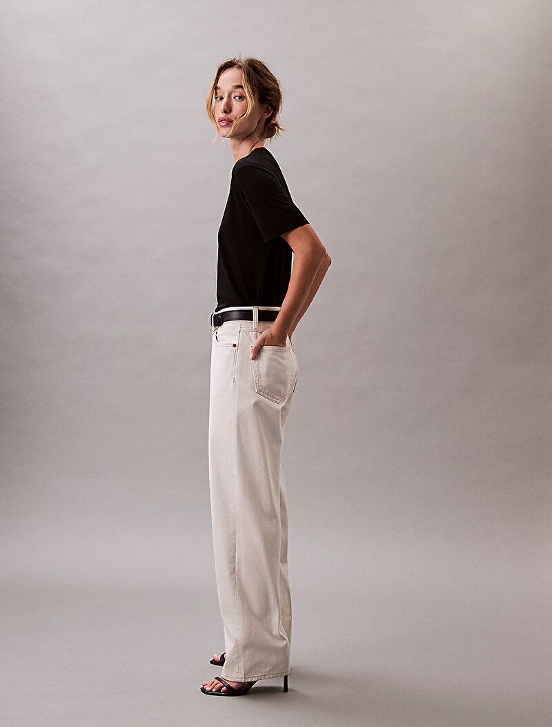 Calvin Klein Siyah Renkli Kadın Silk Touch Fine T-shirt