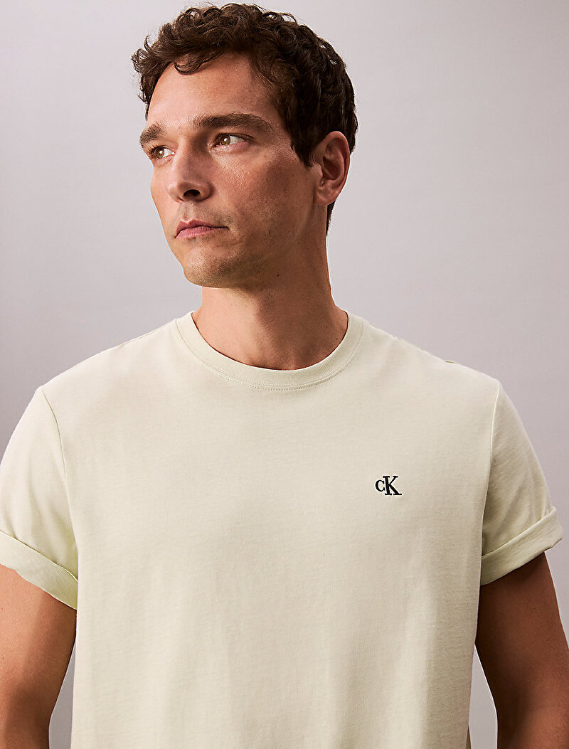 Calvin Klein Yeşil Renkli Erkek Easy Monogram T-shirt