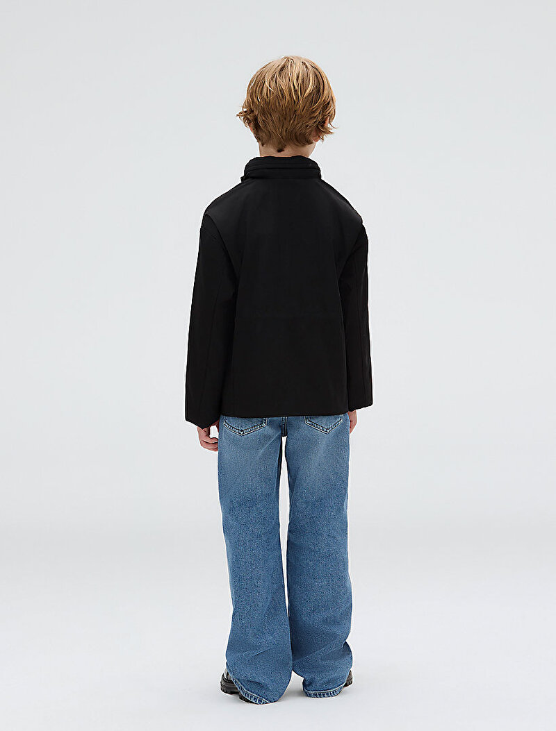 Calvin Klein Siyah Renkli Erkek Çocuk Dry Knit Field Ceket