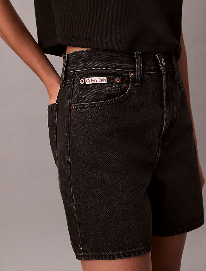 Calvin Klein Siyah Renkli Kadın HI Rise A-Line Şort