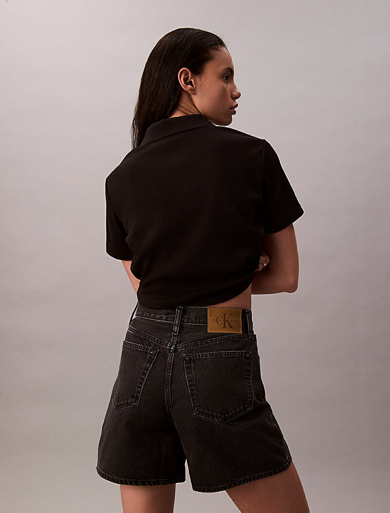 Calvin Klein Siyah Renkli Kadın HI Rise A-Line Şort