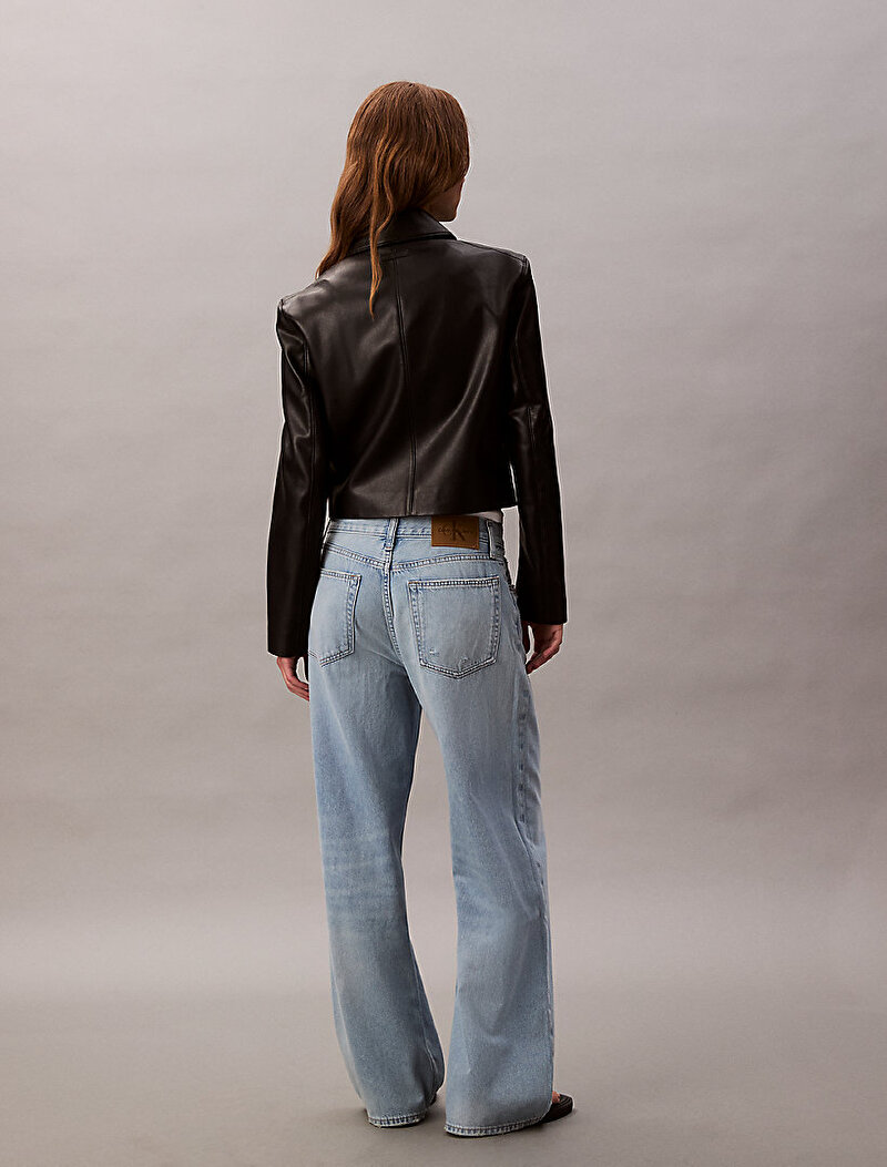 Calvin Klein Mavi Renkli Kadın Low Rise Baggy Jean Pantolon