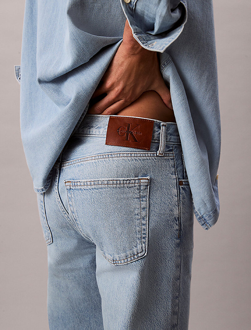 Calvin Klein Mavi Renkli Erkek Standard Straight Jean Pantolon