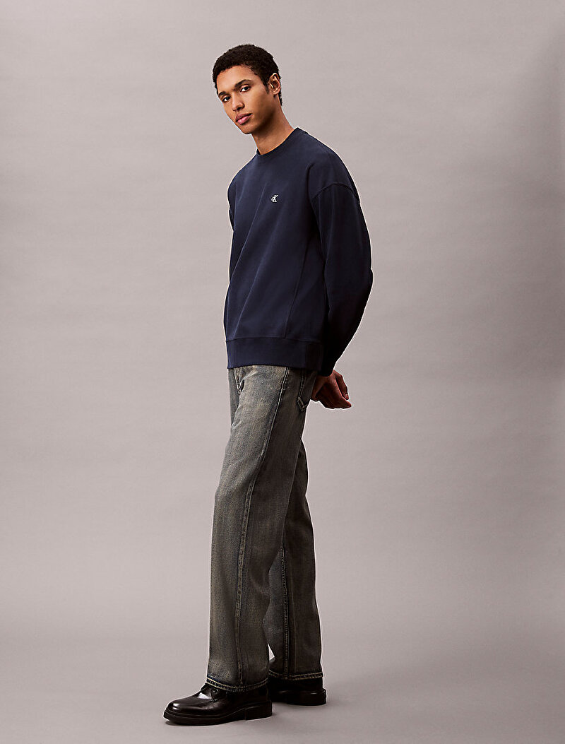 Calvin Klein Gri Renkli Erkek 90s Straight Sand Dune Jean Pantolon