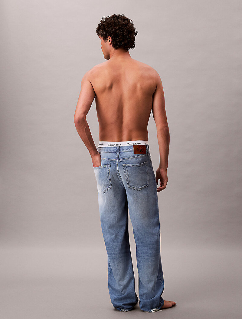 Calvin Klein Mavi Renkli Erkek Baggy Diamond Cove Jean Pantolon