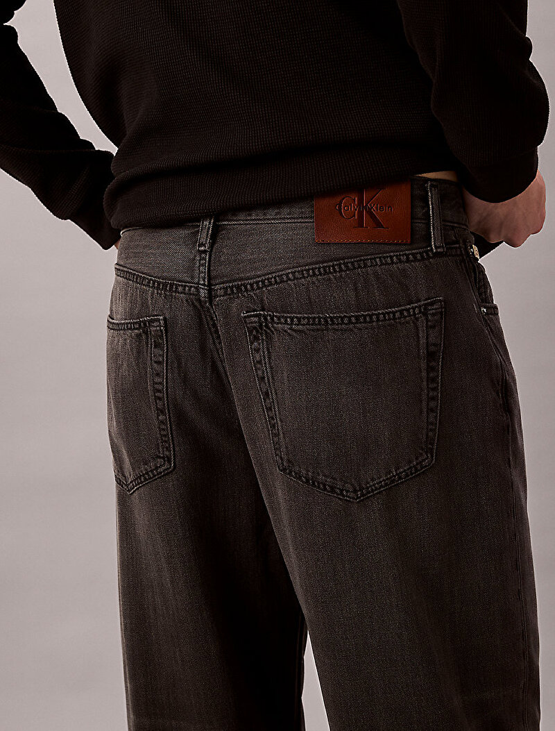 Calvin Klein Siyah Renkli Erkek Baggy Charcoal Ash Jean Pantolon