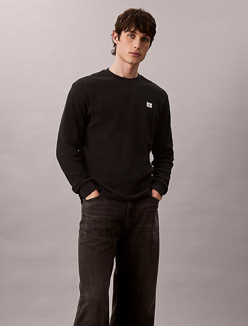 Calvin Klein Siyah Renkli Erkek Baggy Charcoal Ash Jean Pantolon