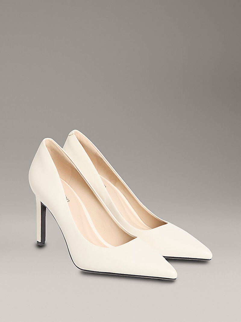 Calvin Klein Bej Renkli Kadın Pump 90 Pointy Topuklu Ayakkabı