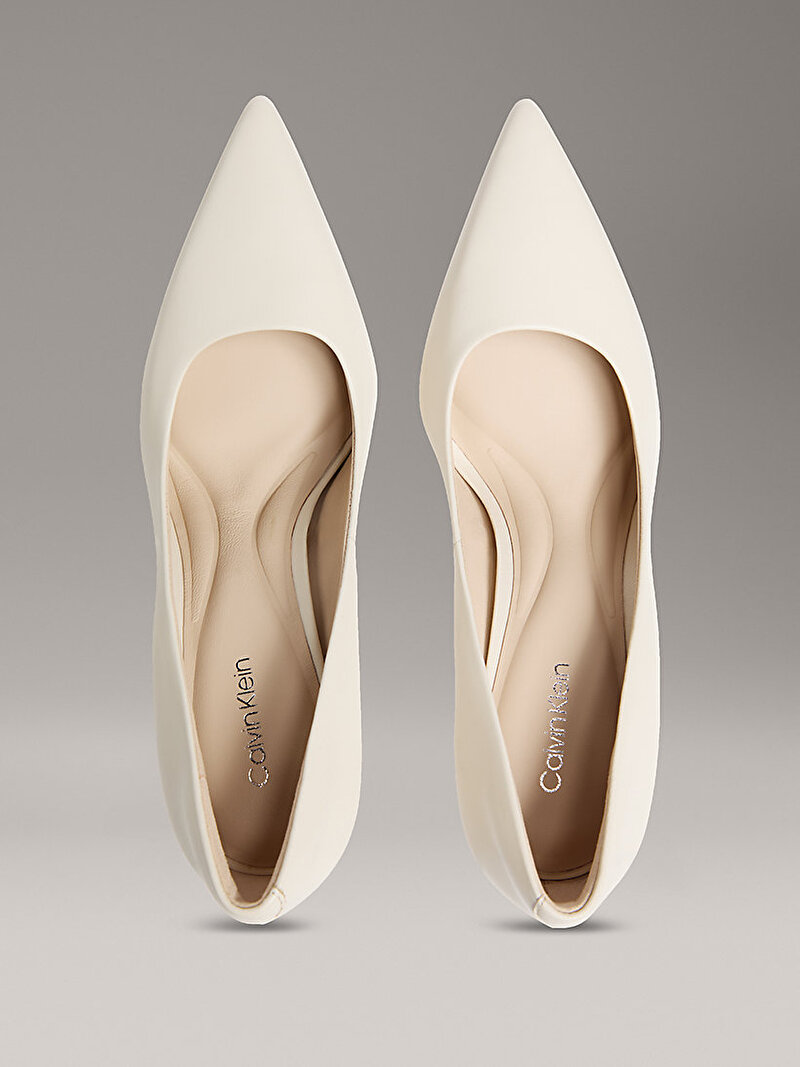 Calvin Klein Bej Renkli Kadın Pump 90 Pointy Topuklu Ayakkabı