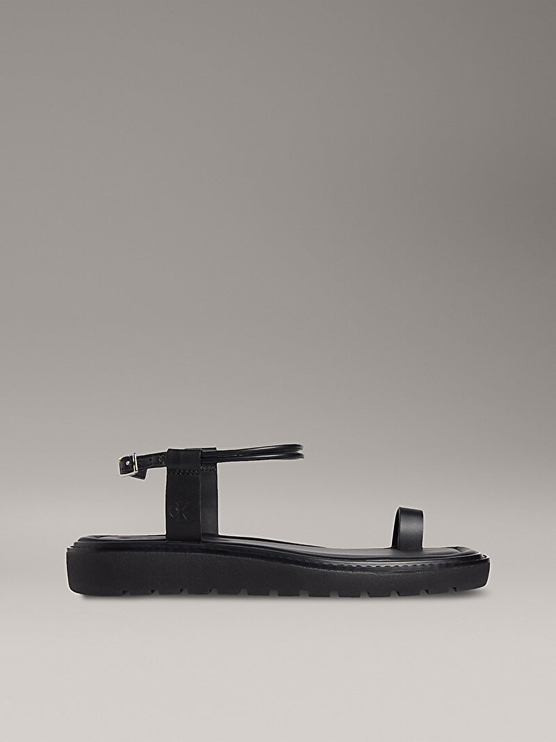 Calvin Klein Siyah Renkli Kadın Rope Toe Post Sandalet