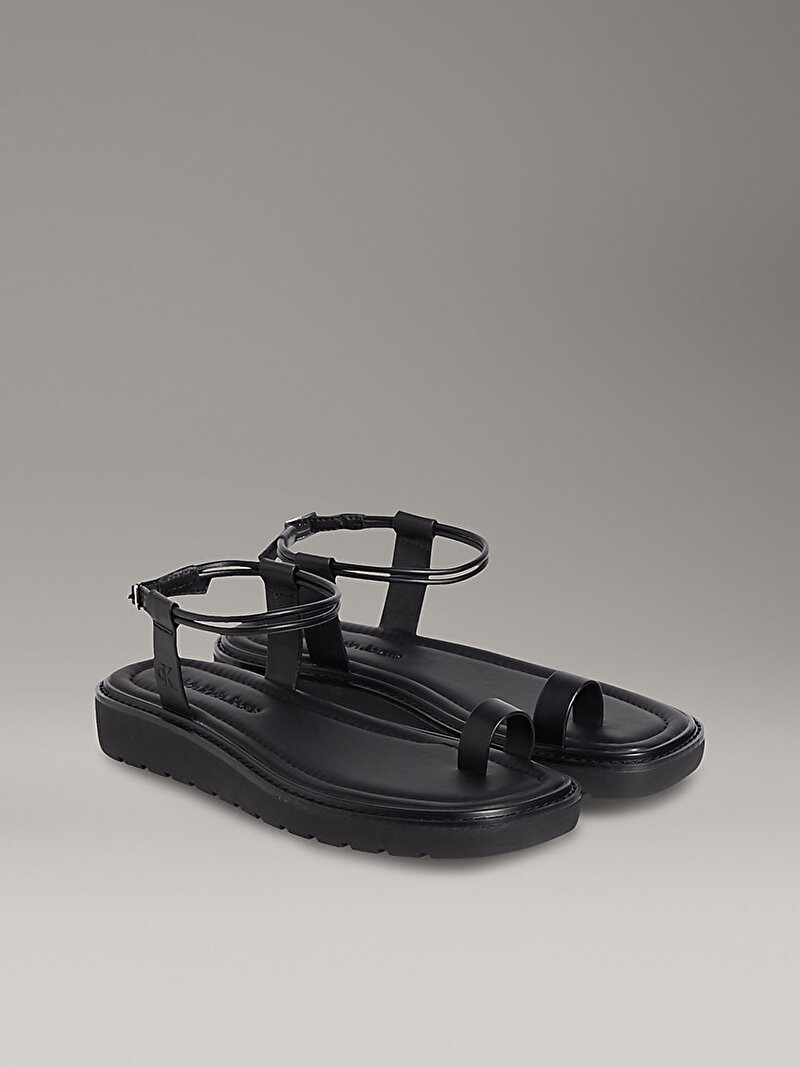 Calvin Klein Siyah Renkli Kadın Rope Toe Post Sandalet