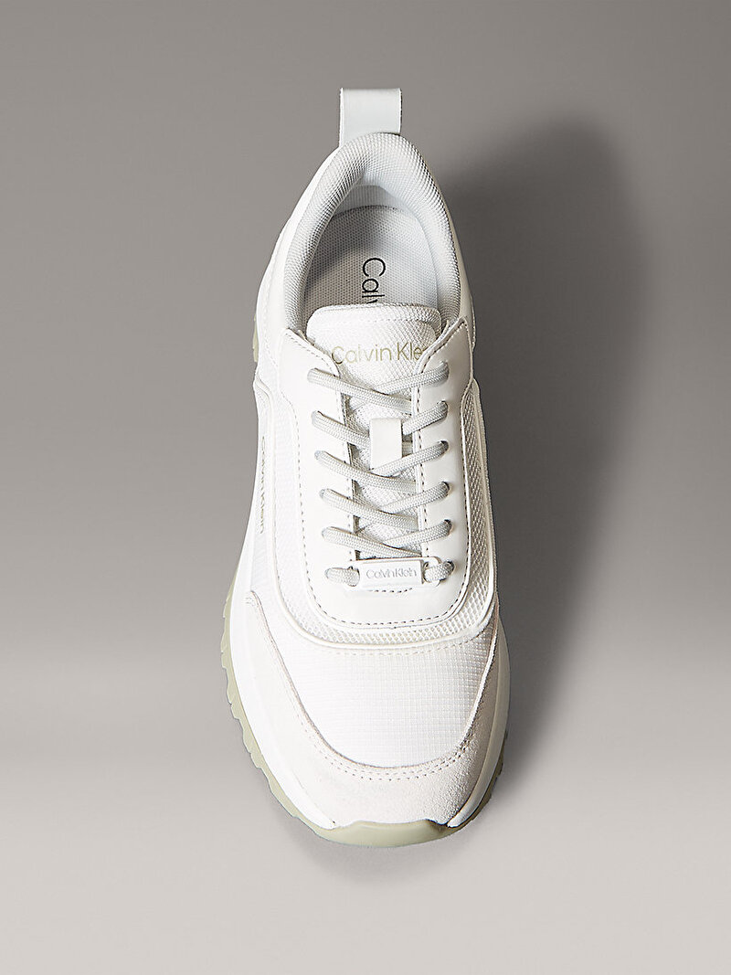 Calvin Klein Beyaz Renkli Kadın Runner Lace Up Sneaker