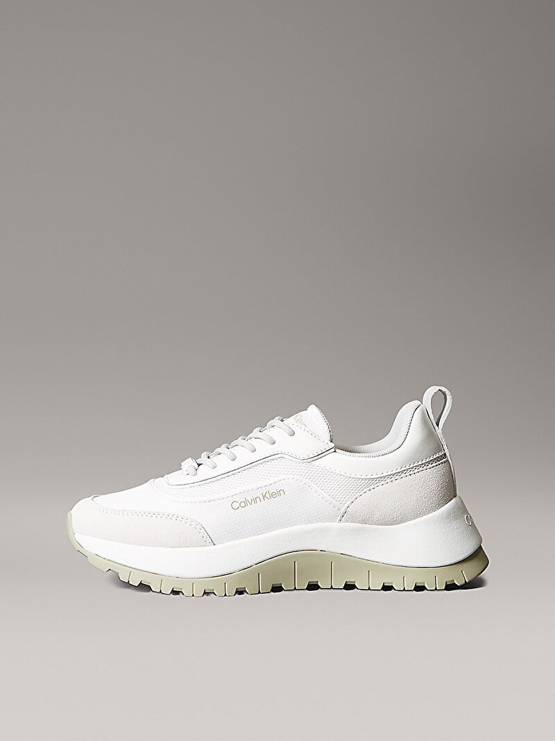 Calvin Klein Beyaz Renkli Kadın Runner Lace Up Sneaker