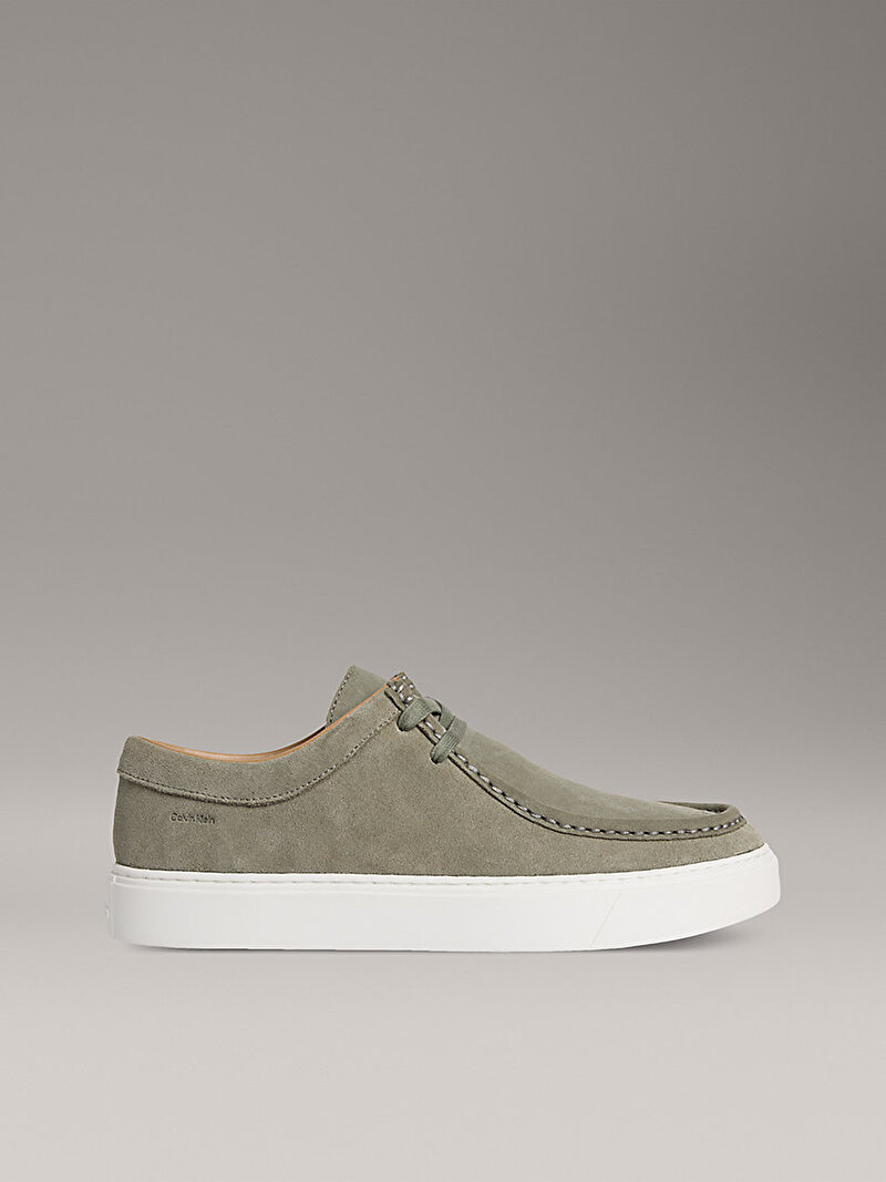 Calvin Klein Yeşil Renkli Erkek Hybrid Apron Lace Up Klasik Ayakkabı