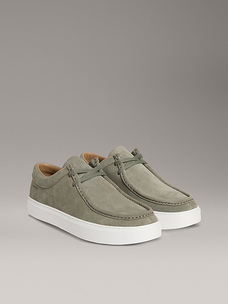 Calvin Klein Yeşil Renkli Erkek Hybrid Apron Lace Up Klasik Ayakkabı