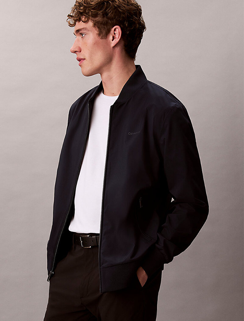 Calvin Klein Lacivert Renkli Erkek Matte Bomber Ceket