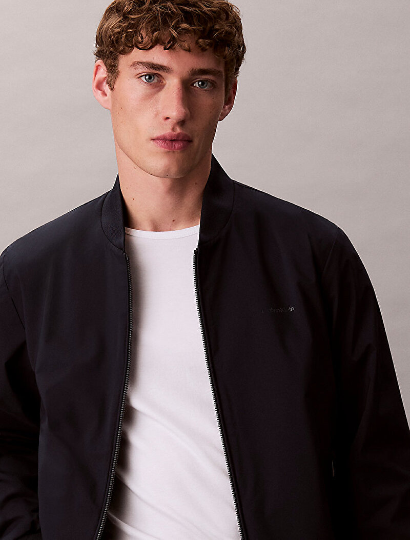 Calvin Klein Lacivert Renkli Erkek Matte Bomber Ceket