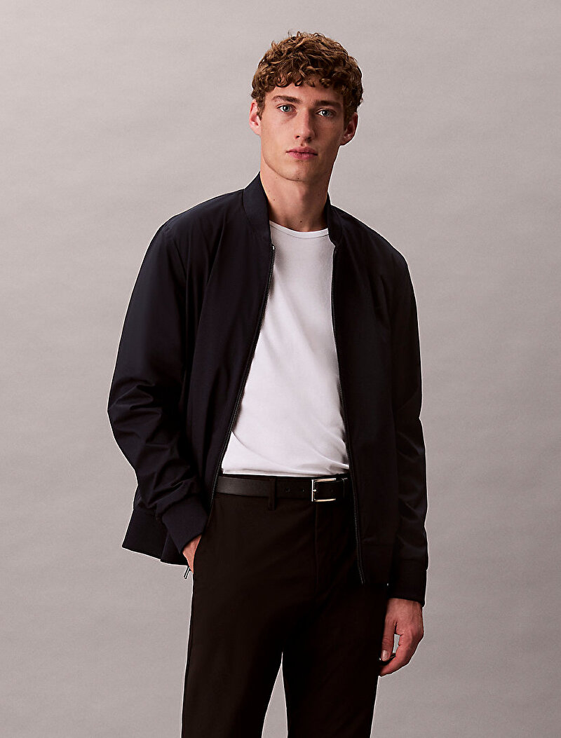 Calvin Klein Lacivert Renkli Erkek Matte Bomber Ceket