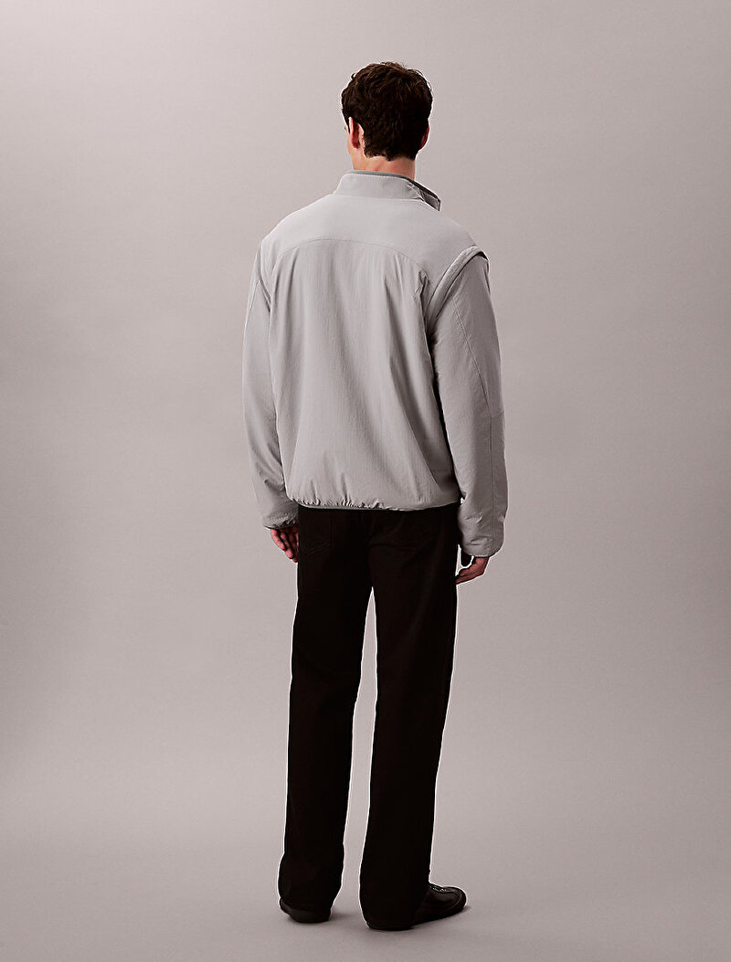 Calvin Klein Gri Renkli Erkek Reversible Sherpa Ceket