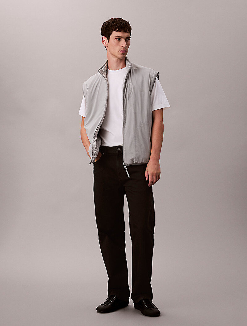 Calvin Klein Gri Renkli Erkek Reversible Sherpa Ceket