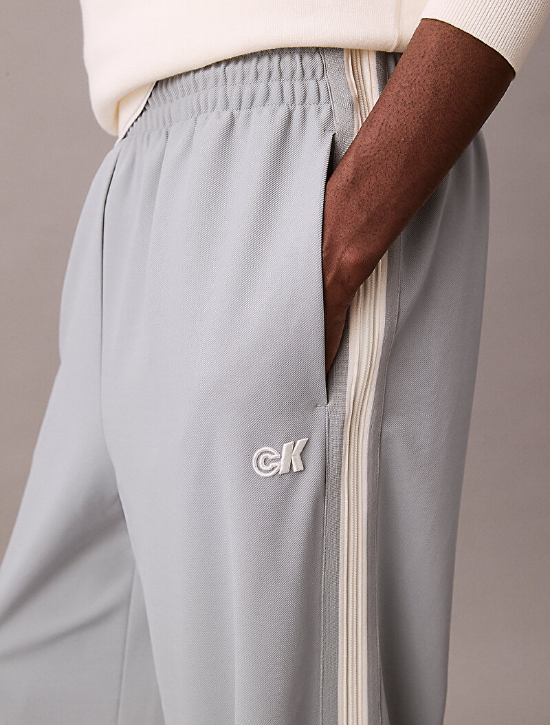 Calvin Klein Gri Renkli Erkek Stretch Twill Track Eşofman Altı