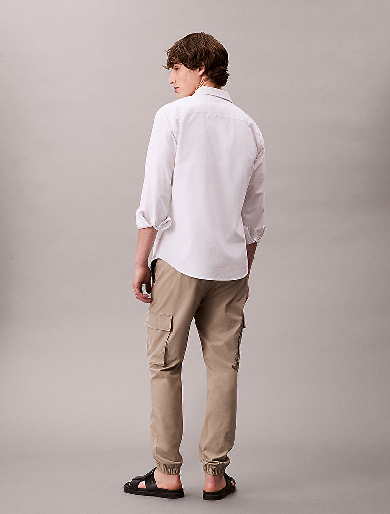 Calvin Klein Bej Renkli Erkek Skinny Elastic Pantolon