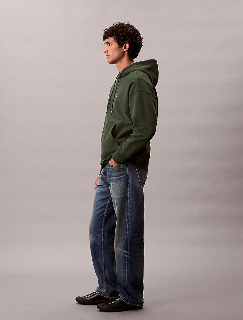 Calvin Klein Lacivert Renkli Erkek Premium Terry Monogram Sweatshirt