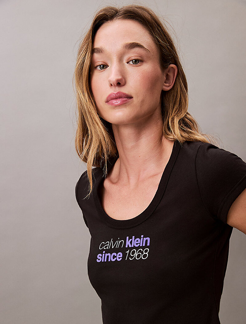 Calvin Klein Siyah Renkli Kadın Baby T-shirt