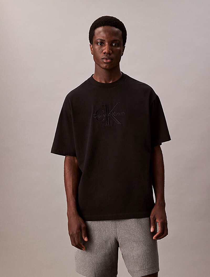 Calvin Klein Siyah Renkli Erkek Hero Monologo T-shirt