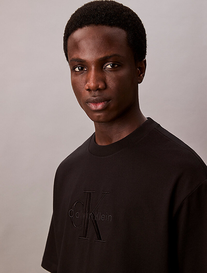 Calvin Klein Siyah Renkli Erkek Hero Monologo T-shirt