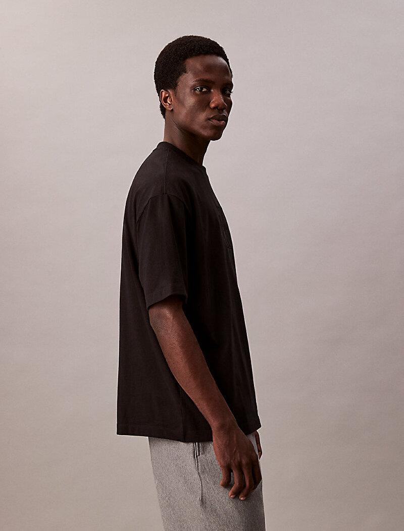 Calvin Klein Siyah Renkli Erkek Hero Monologo T-shirt