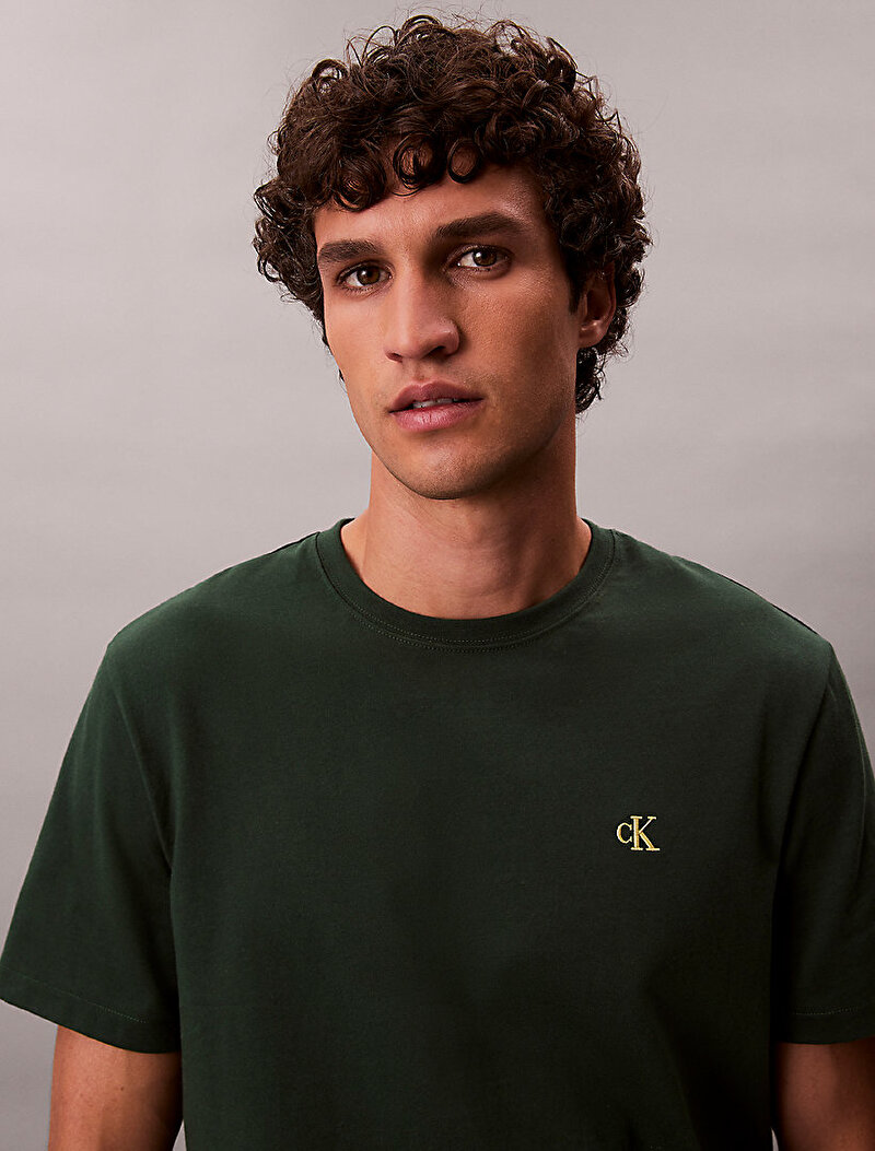 Calvin Klein Yeşil Renkli Erkek Easy Monogram T-shirt