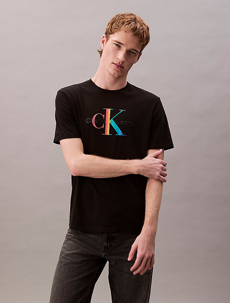 Calvin Klein Siyah Renkli Erkek CK Pride25 T-shirt