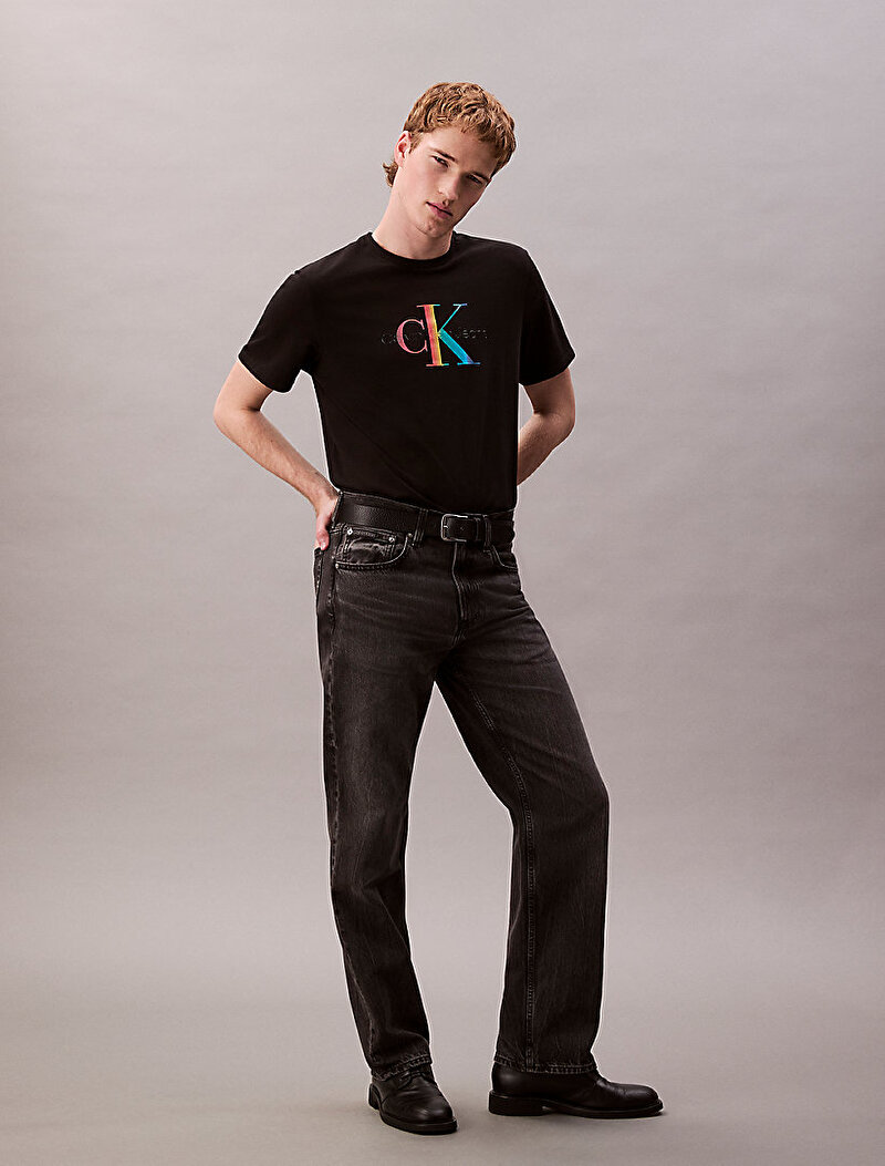 Calvin Klein Siyah Renkli Erkek CK Pride25 T-shirt