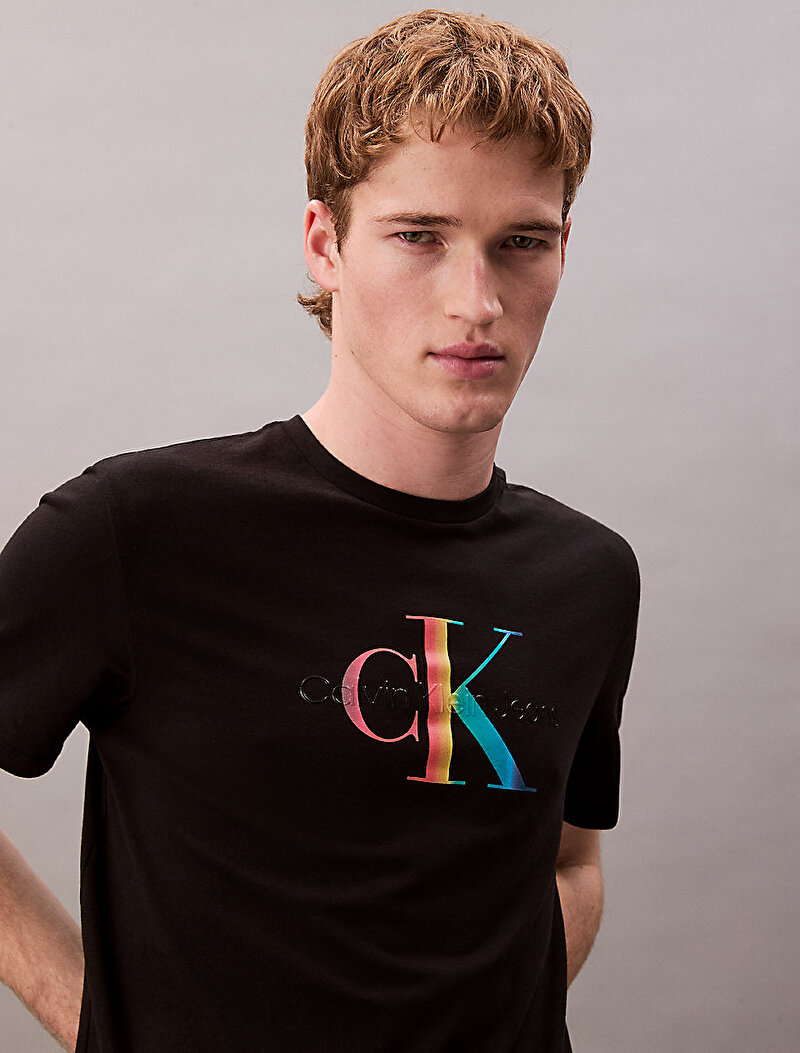 Calvin Klein Siyah Renkli Erkek CK Pride25 T-shirt
