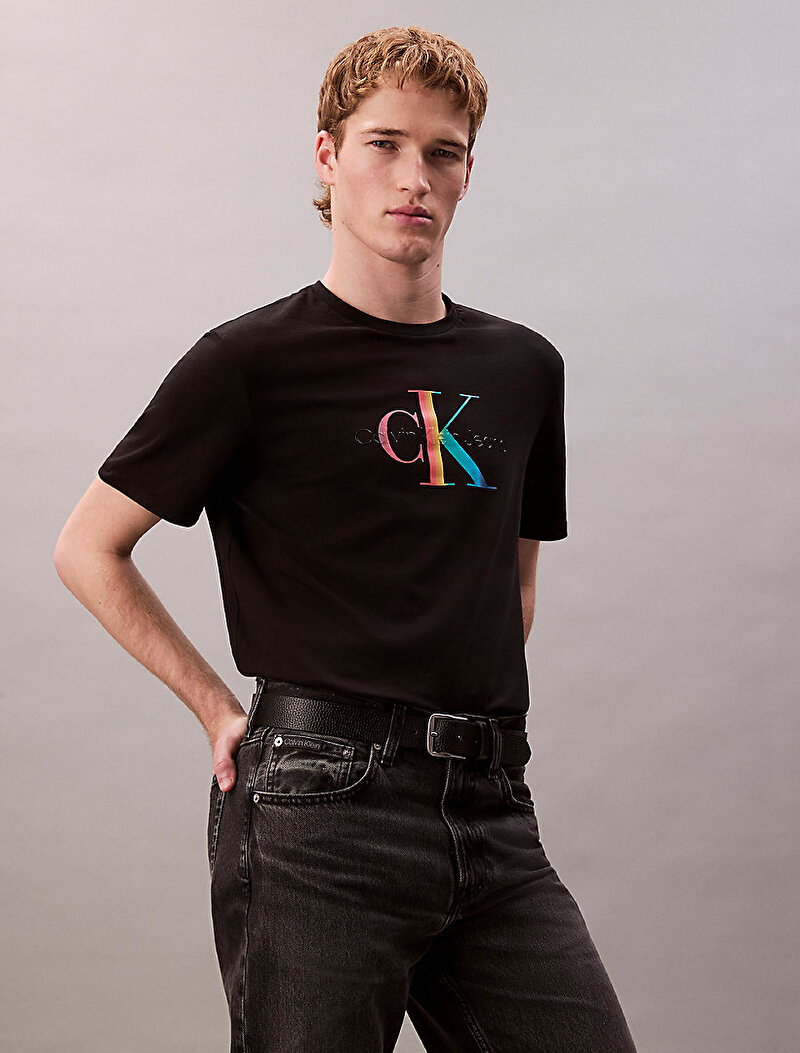 Calvin Klein Siyah Renkli Erkek CK Pride25 T-shirt