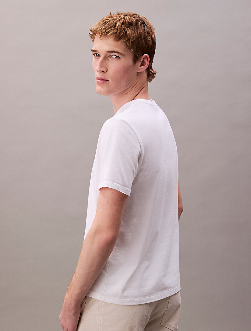 Calvin Klein Beyaz Renkli Erkek CK Pride25 T-shirt