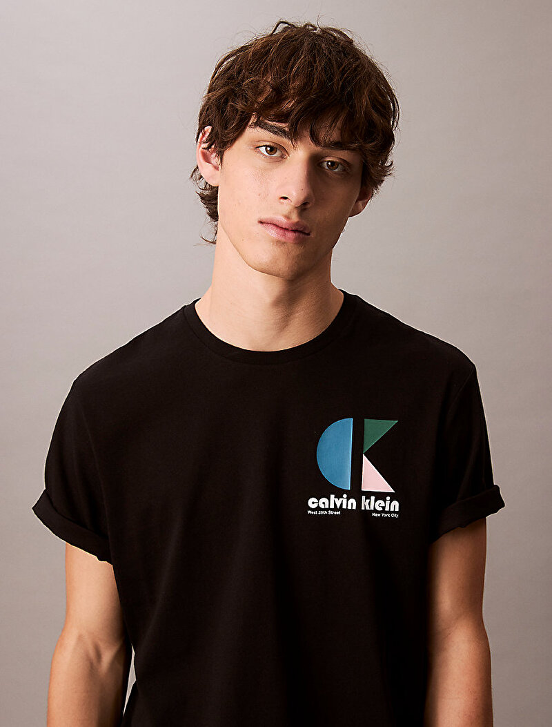 Calvin Klein Siyah Renkli Erkek 20s Ck Bauhaus T-shirt