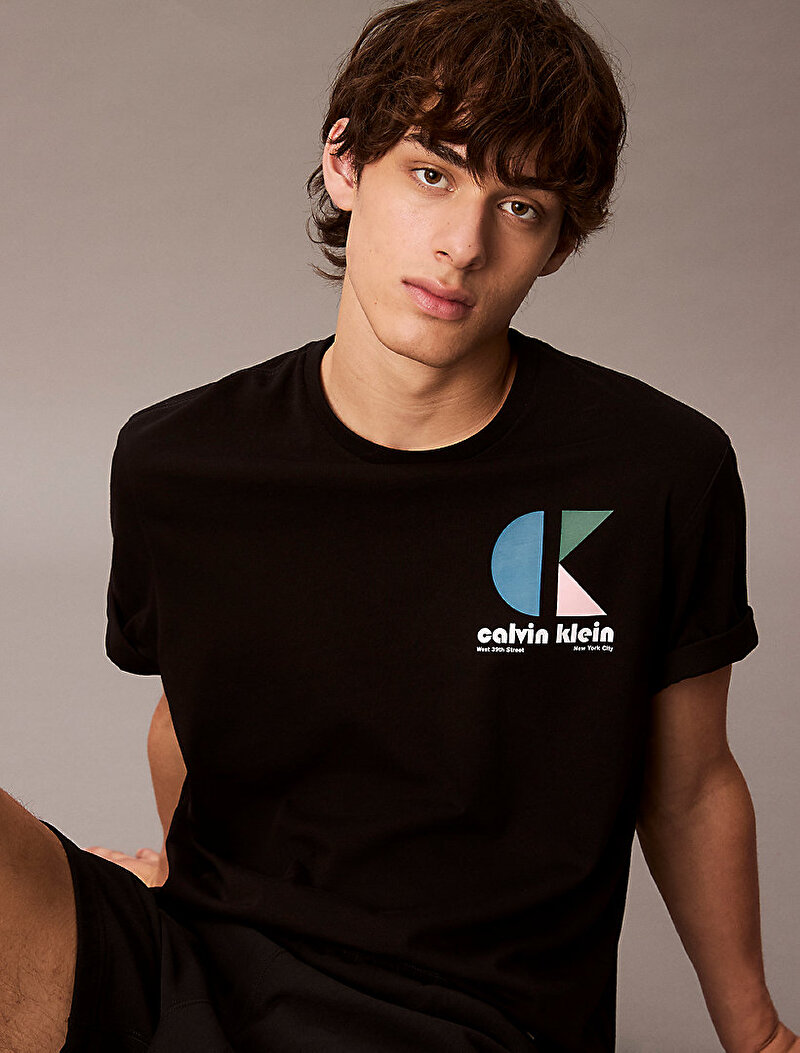 Calvin Klein Siyah Renkli Erkek 20s Ck Bauhaus T-shirt