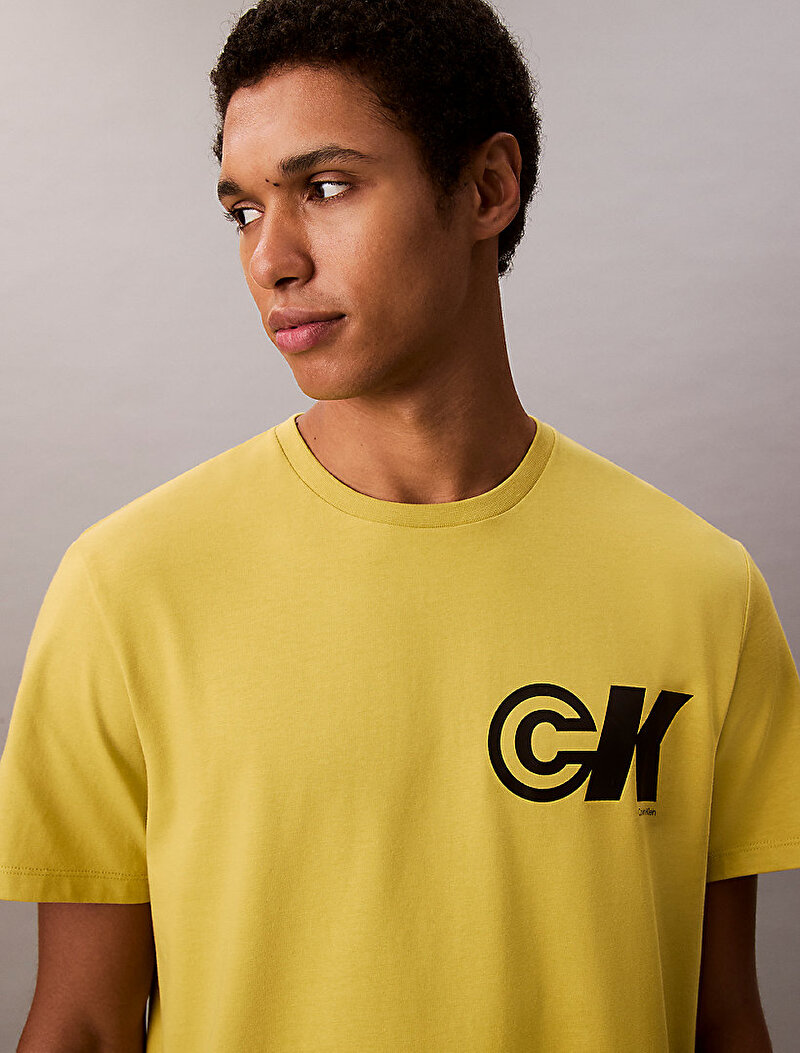 Calvin Klein Sarı Renkli Erkek 20s Ck Sport Logo T-shirt