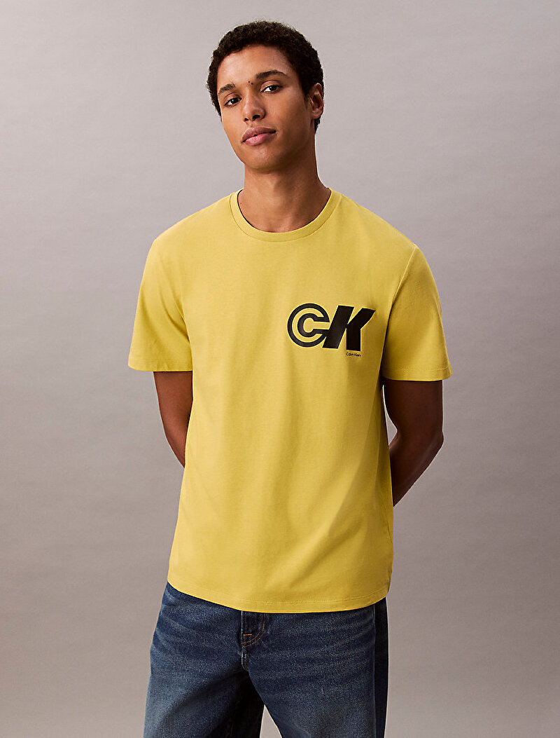 Calvin Klein Sarı Renkli Erkek 20s Ck Sport Logo T-shirt