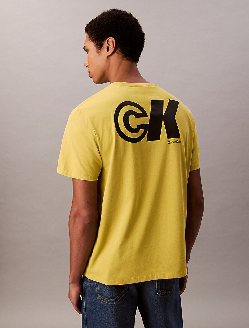 Calvin Klein Sarı Renkli Erkek 20s Ck Sport Logo T-shirt