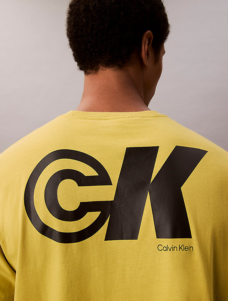 Calvin Klein Sarı Renkli Erkek 20s Ck Sport Logo T-shirt
