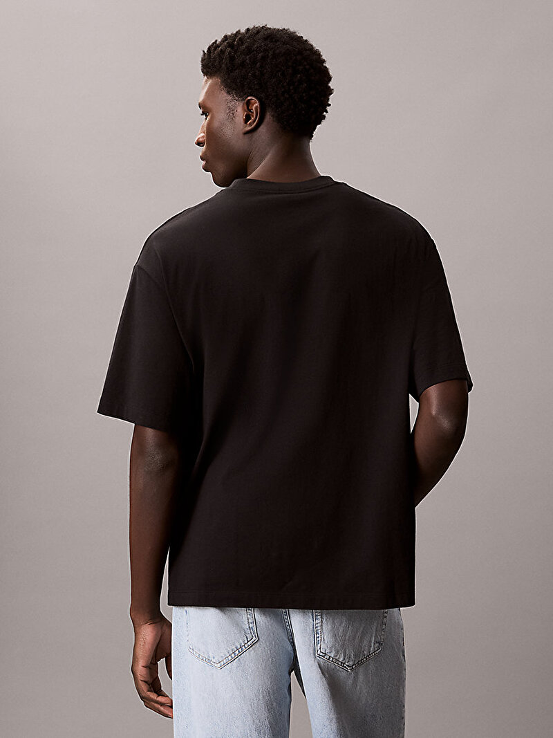 Calvin Klein Siyah Renkli Erkek 30s Micro Monologo T-shirt