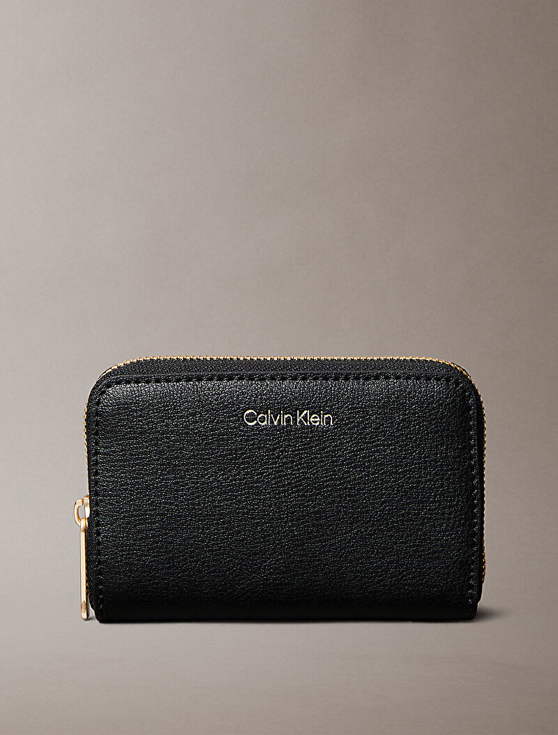 Calvin Klein Siyah Renkli Kadın Foil Logo Medium Cüzdan